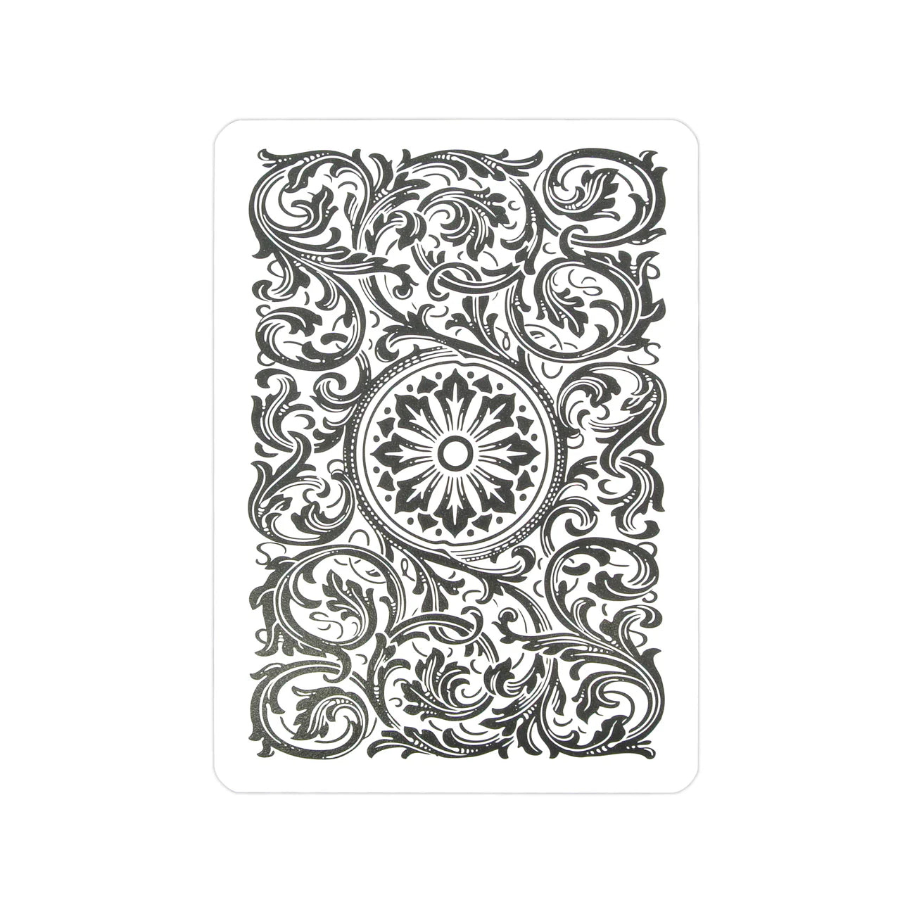 Decorative black and white pattern on a white background