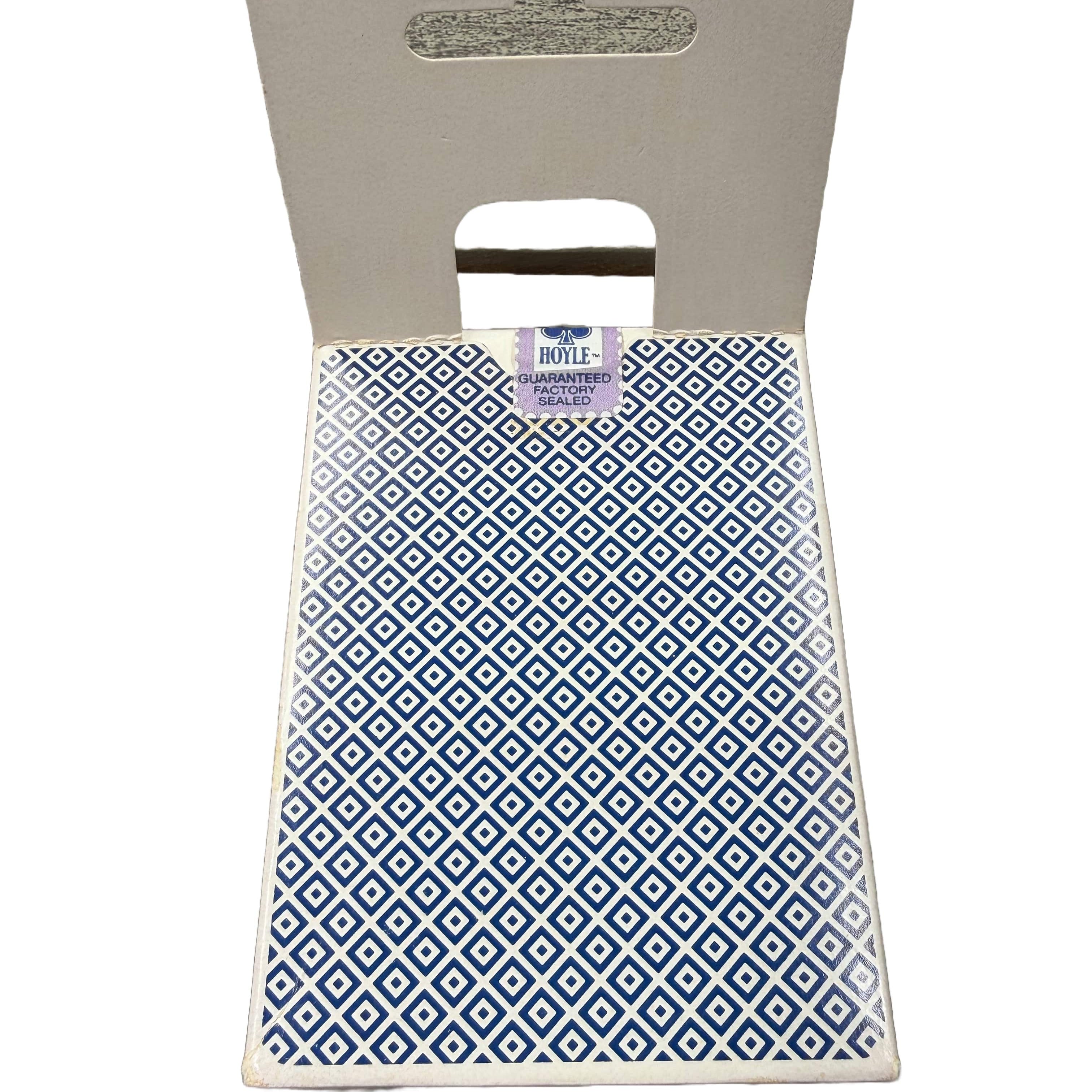 Delta Playing Cards by Hoyle deck box back with a visible brand label on a white background