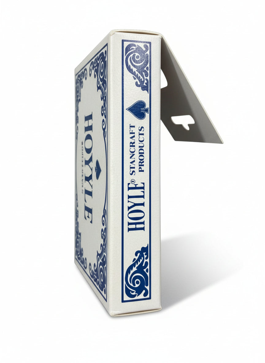 Delta Playing Cards with Hoyle Stancraft Products wording on box with blue and white packaging on a white background