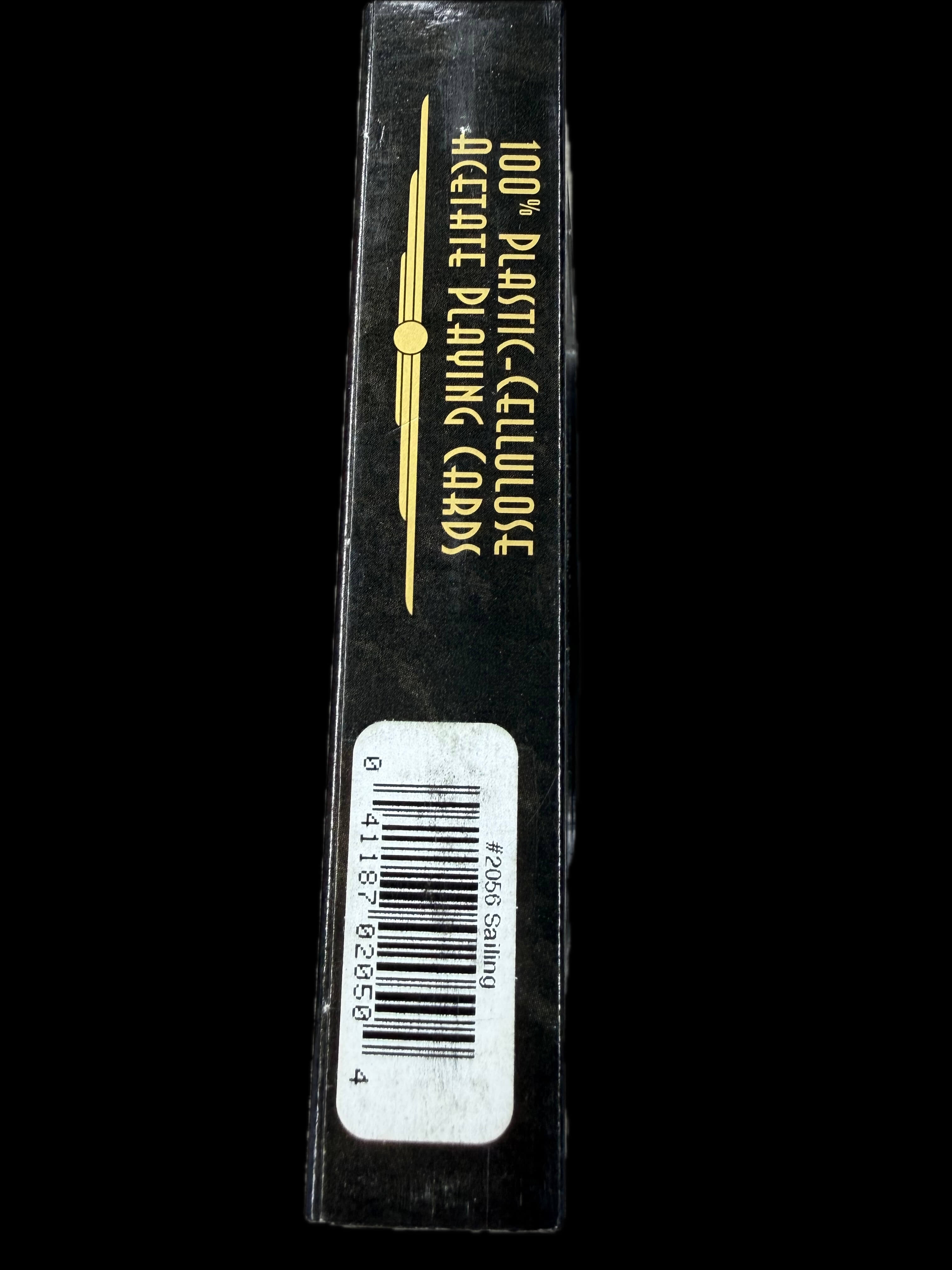 Hoyle 100% Cellulose Acetate black plastic side packaging with gold text and a barcode on a white background
