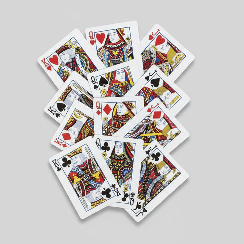 Arrco playing cards with queens on a white background