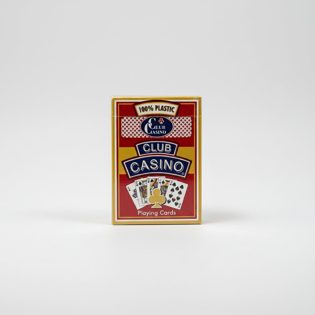 Pack of Club Casino playing cards on a white background