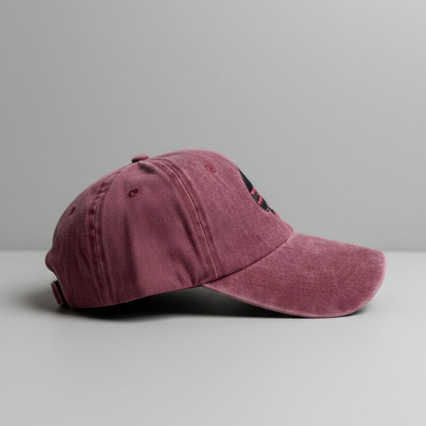 Red wine cap on a gray background
