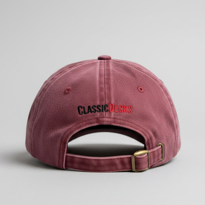 Red wine cap with ClassicDecks embroidery