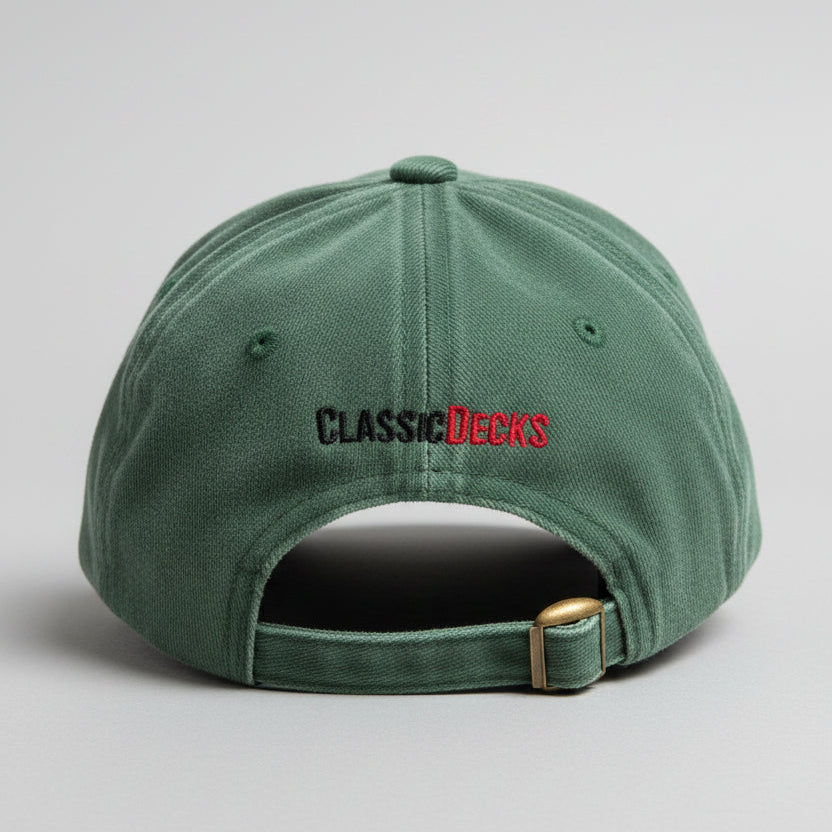 Green cap with ClassicDecks embroidery