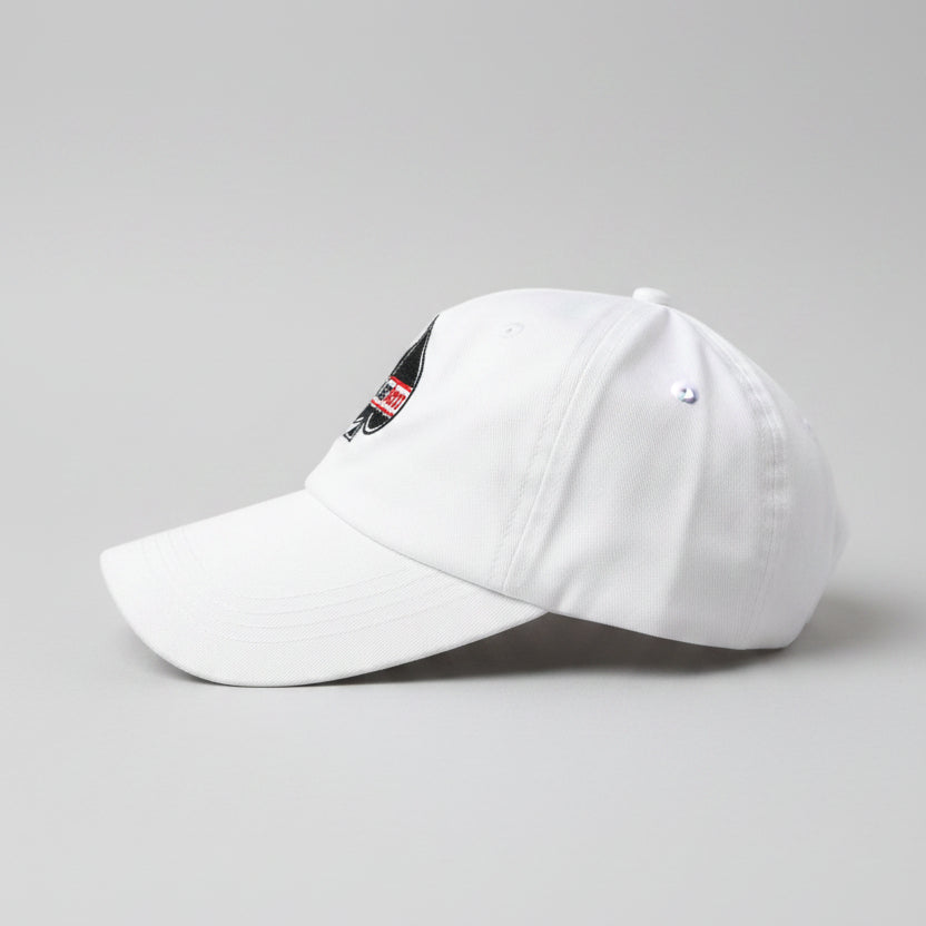 White cap with a ClassicDecks logo
