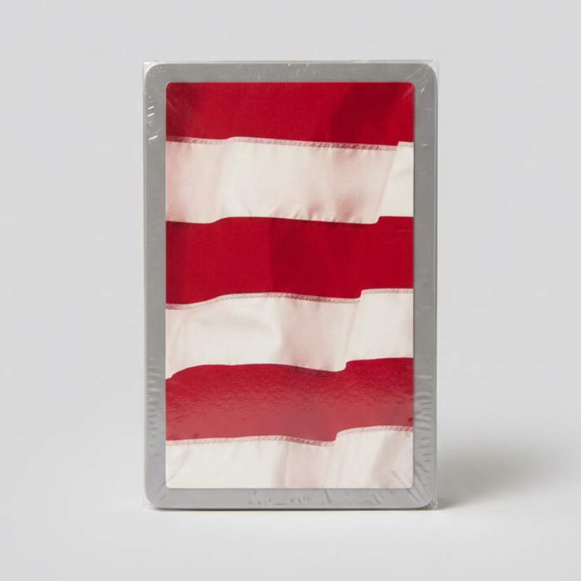 Congress Red, White, and Blue Playing Cards with a silver border