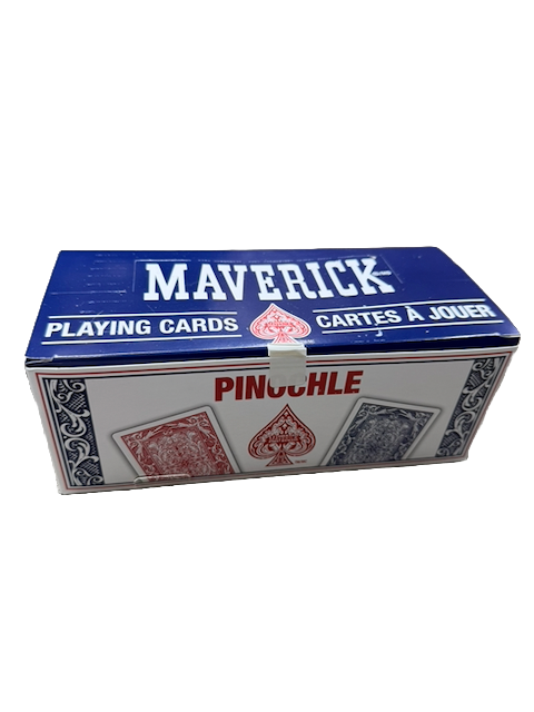 Maverick® Playing Cards – Pinochle Brick (12 Decks, Red & Blue)