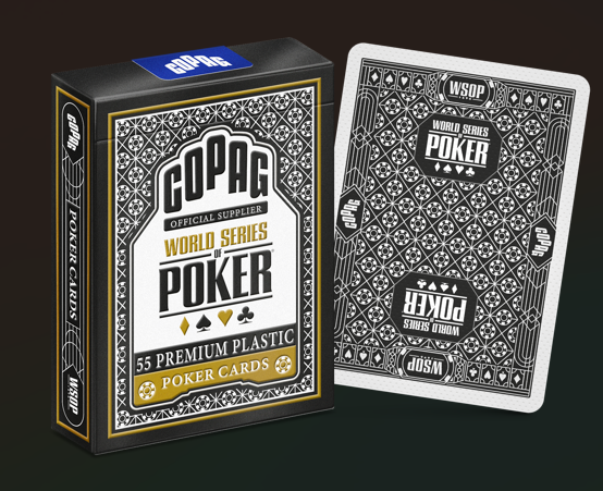 Copag WSOP Core Plastic Playing Cards – Poker Size Jumbo Index Black/Blue Brick (12 Decks)