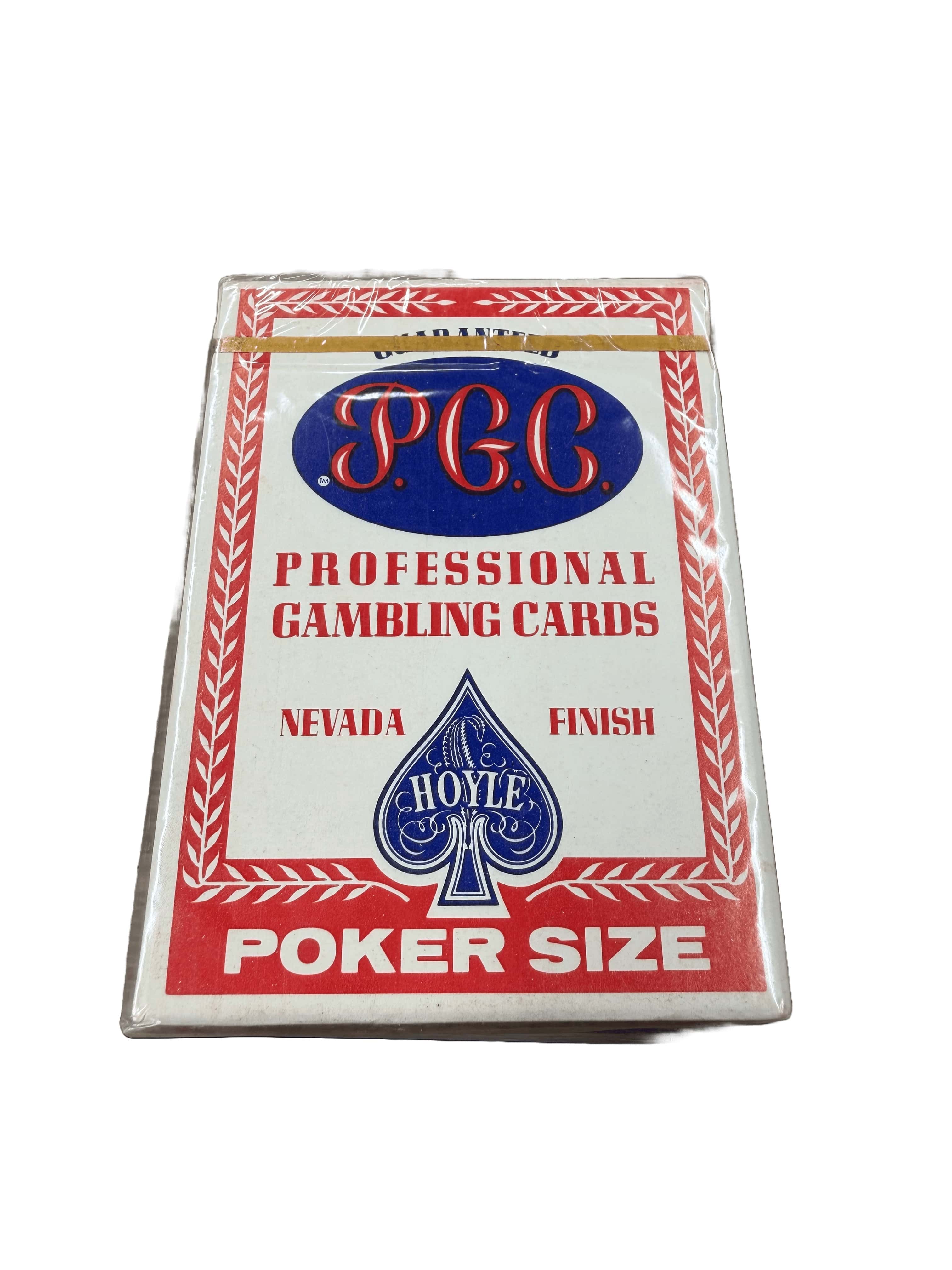 Poker size playing card pack with PGC and Hoyle branding on a white background