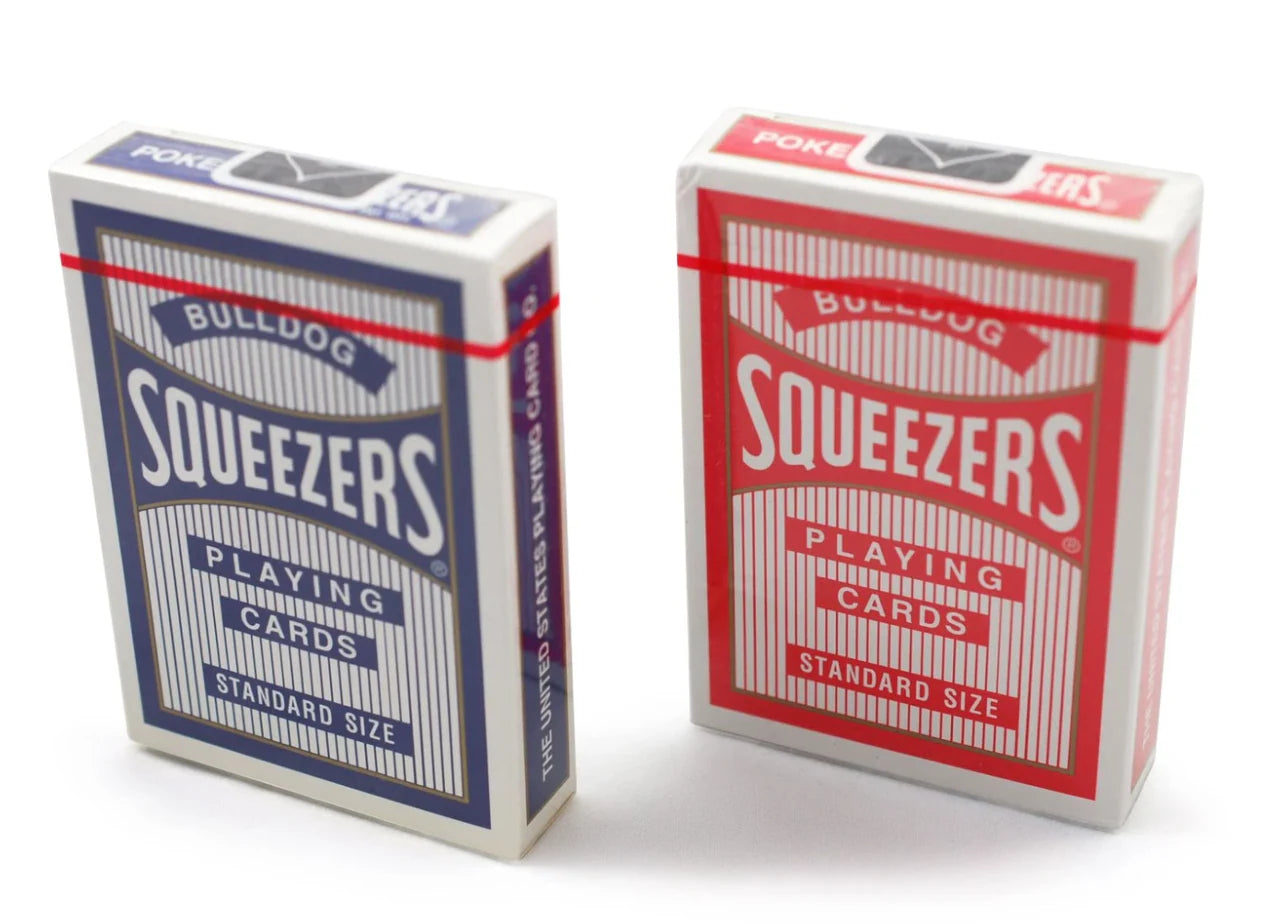 Bulldog Squeezers Playing Cards – Brick (12-Deck, Red/Blue)