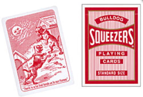 Bulldog Squeezers Playing Cards – Standard Index (Red/Blue Bulldog Back)