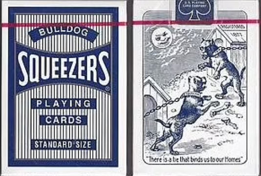 Bulldog Squeezers Playing Cards – Brick (12-Deck, Red/Blue)