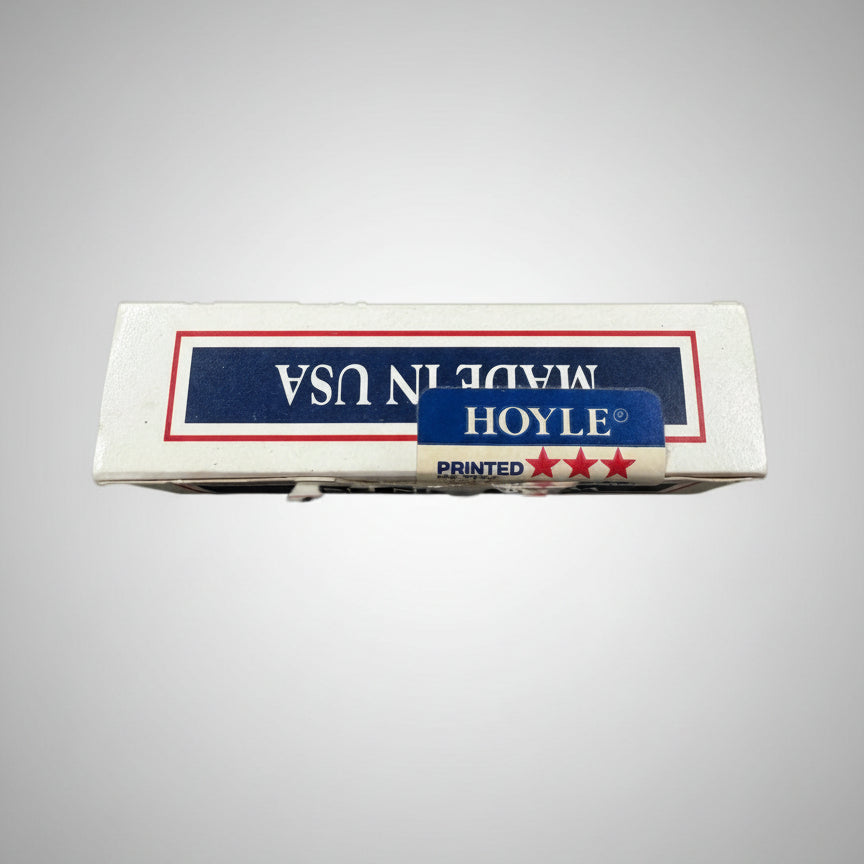 Box of Hoyle branded product on a blue background