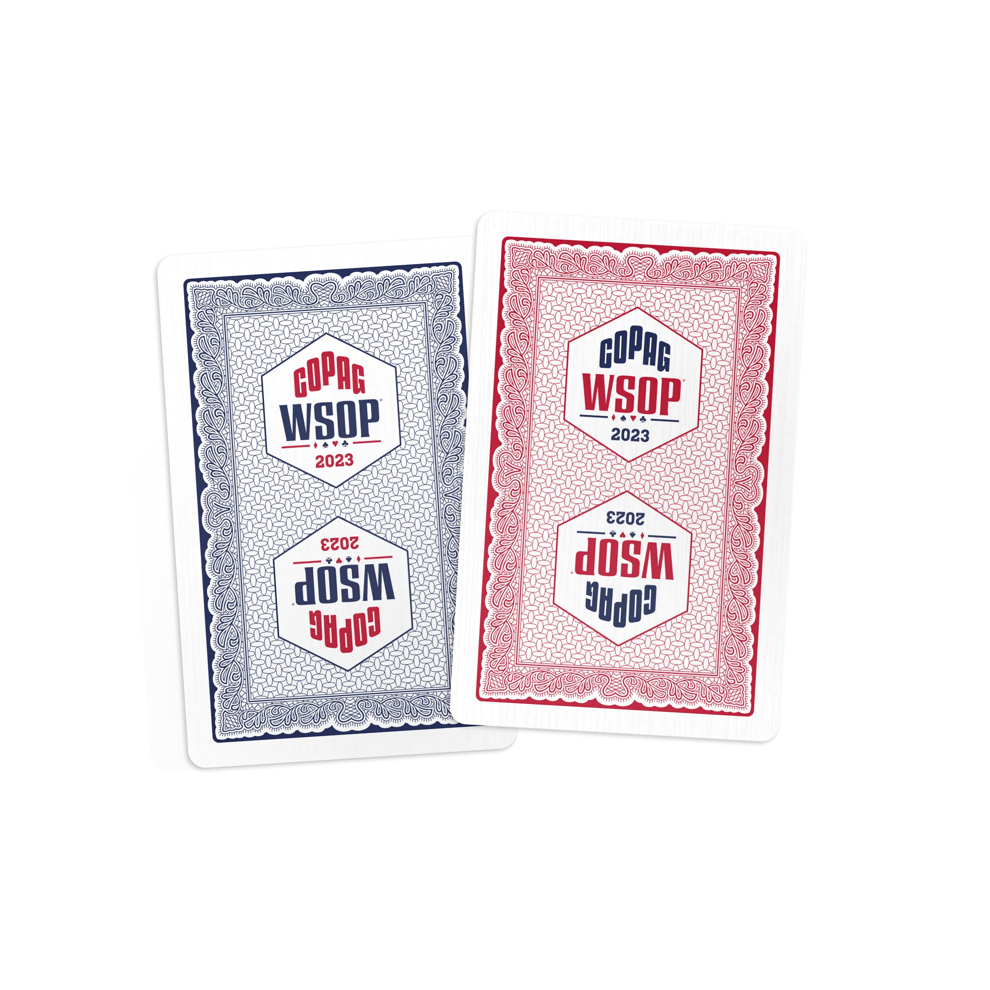 Copag WSOP 2023 red and blue card backs