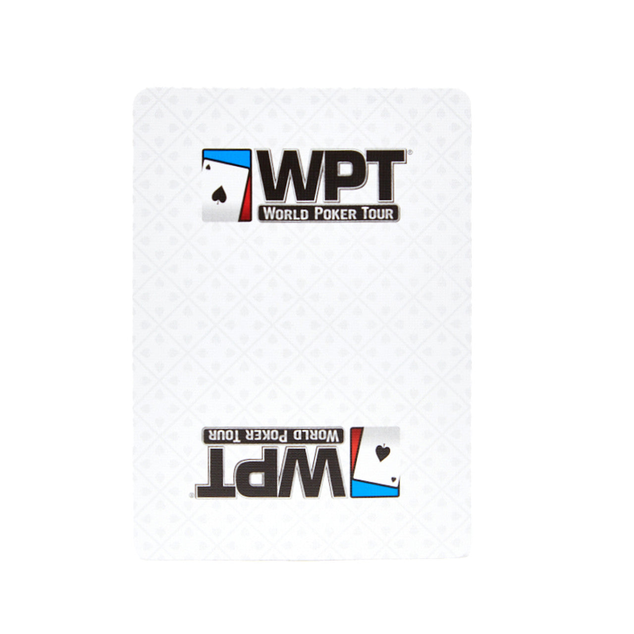 White wristband with World Poker Tour logo on a white background