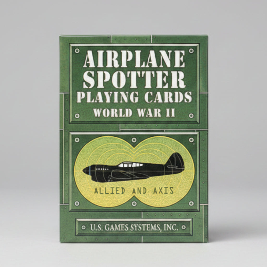 World War II Airplane Spotter Playing Cards by U.S. Games with aircraft silhouette identification cards