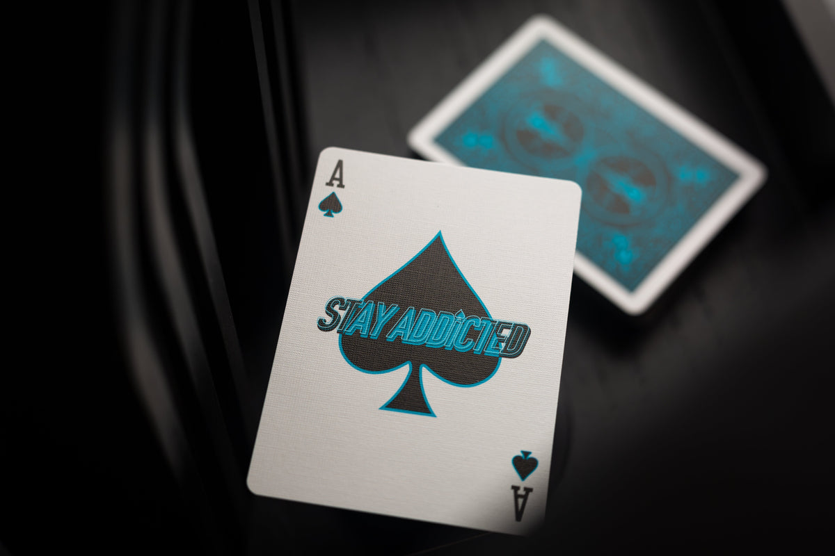 Bicycle Neon Cool-Blue Stay Addicted Ace of Spades