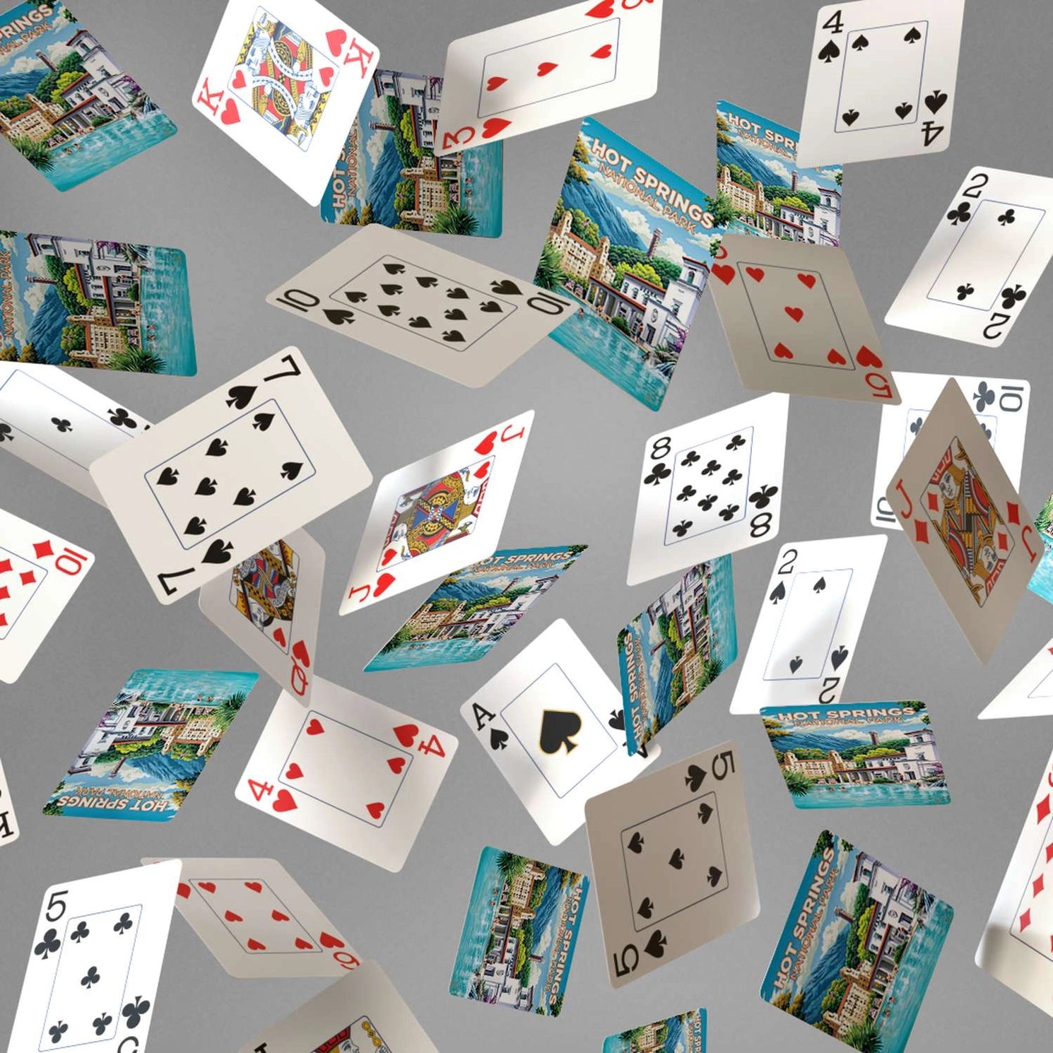 Hot Springs National Park Playing Cards by Boardwalk with scenic backs and jumbo-index faces