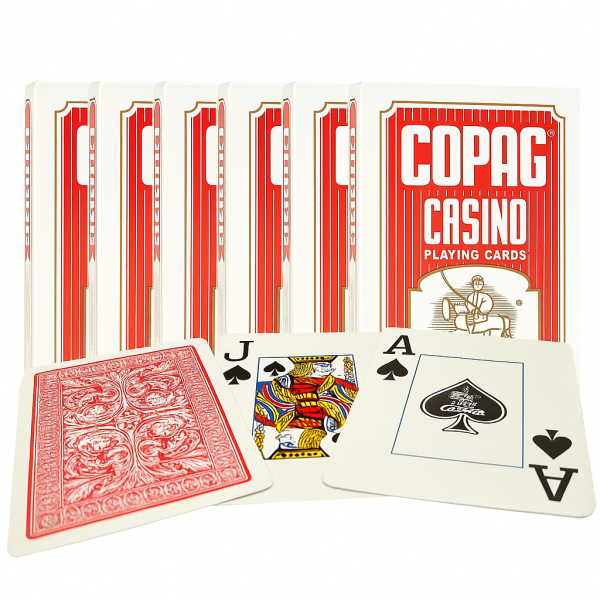 Copag Casino playing cards with a close-up of card faces on a white background
