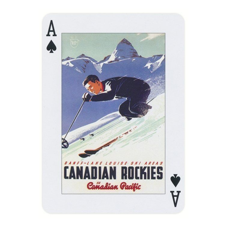 Piatnik Ski Art Playing Cards — card detail 1 — left card