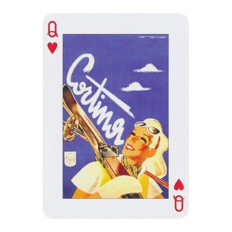 Piatnik Ski Art Playing Cards — card detail 4 — left card