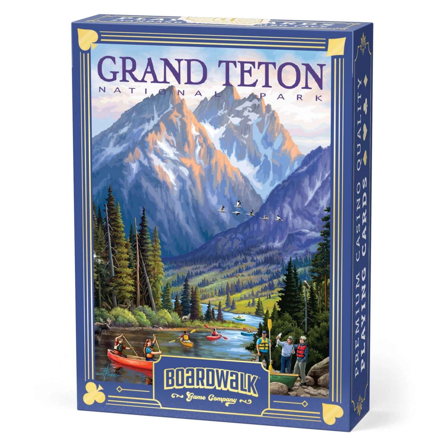 Grand Teton National Park Playing Cards by Boardwalk tuck box with mountain artwork