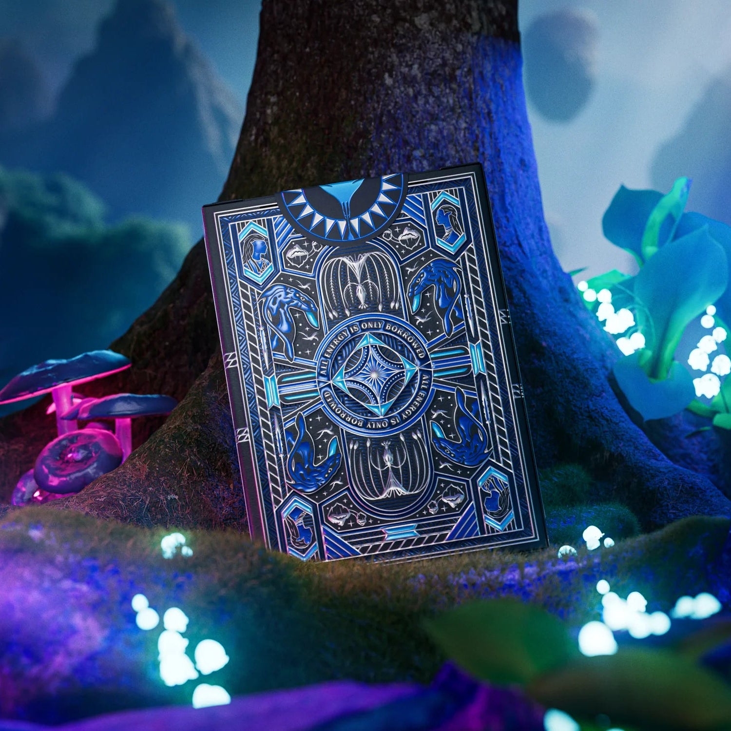 Avatar card with intricate design on a dark background