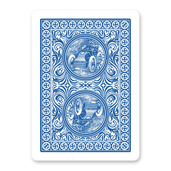 Blue Modiano Golden Trophy playing card with decorative border and central design