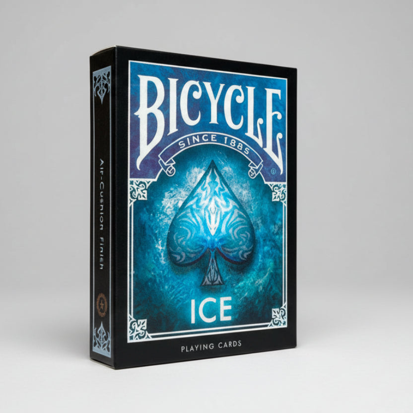 Bicycle Ice playing cards packaging on a white background
