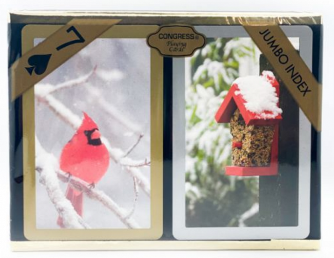 Congress Snow Cardinal & Birdhouse – 2-Deck Bridge Set (Jumbo Index)