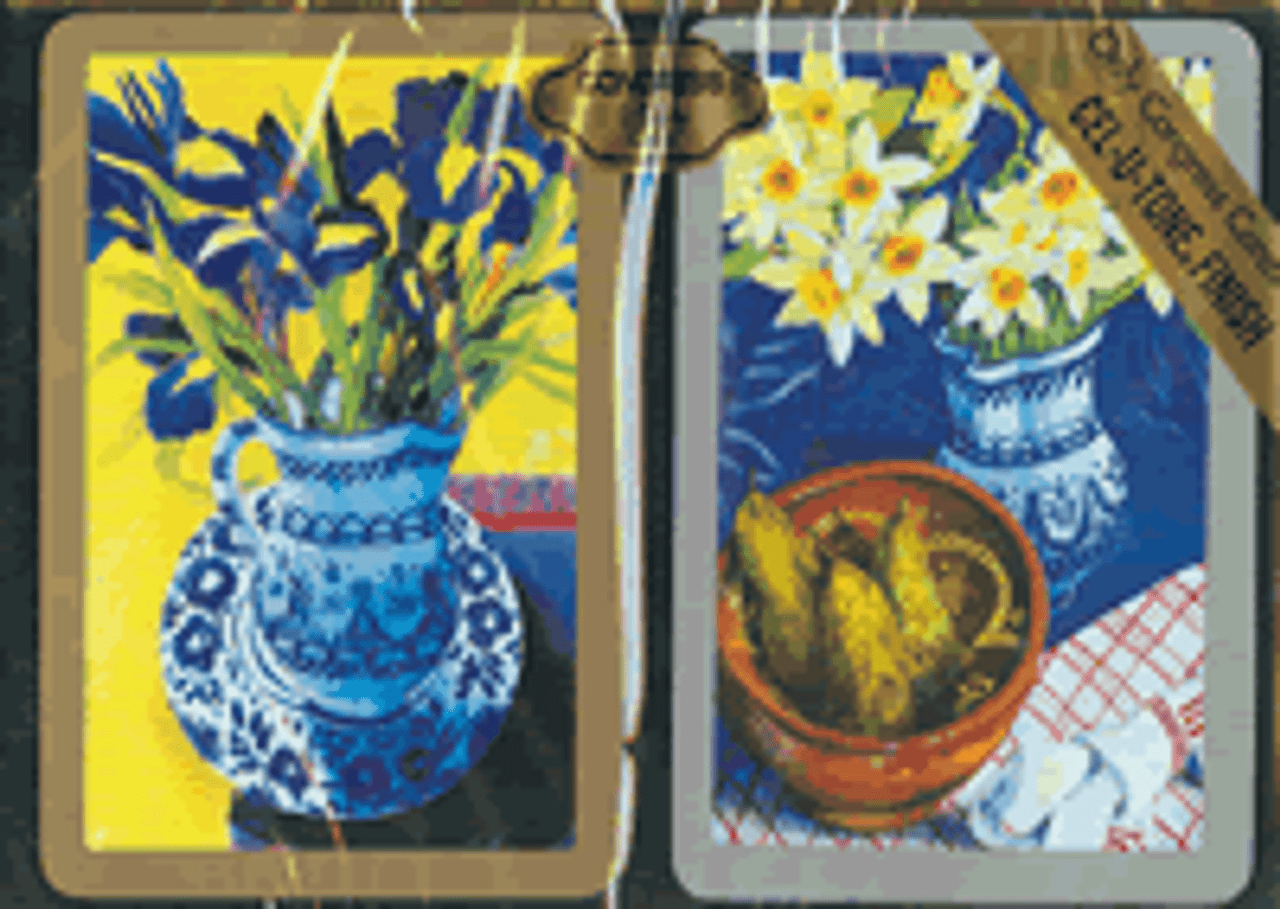Congress Fleur de Lis Blue 2-Pack (Bridge Size, Jumbo Index)