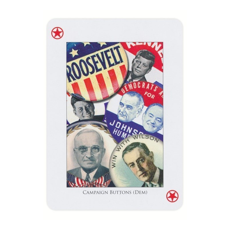 Piatnik Presidents playing card: Democratic campaign-button joker
