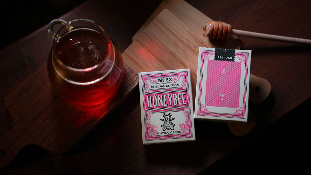 Honeybee Special Edition Pink No. 23 playing cards. Limited to 750 individually numbered decks.