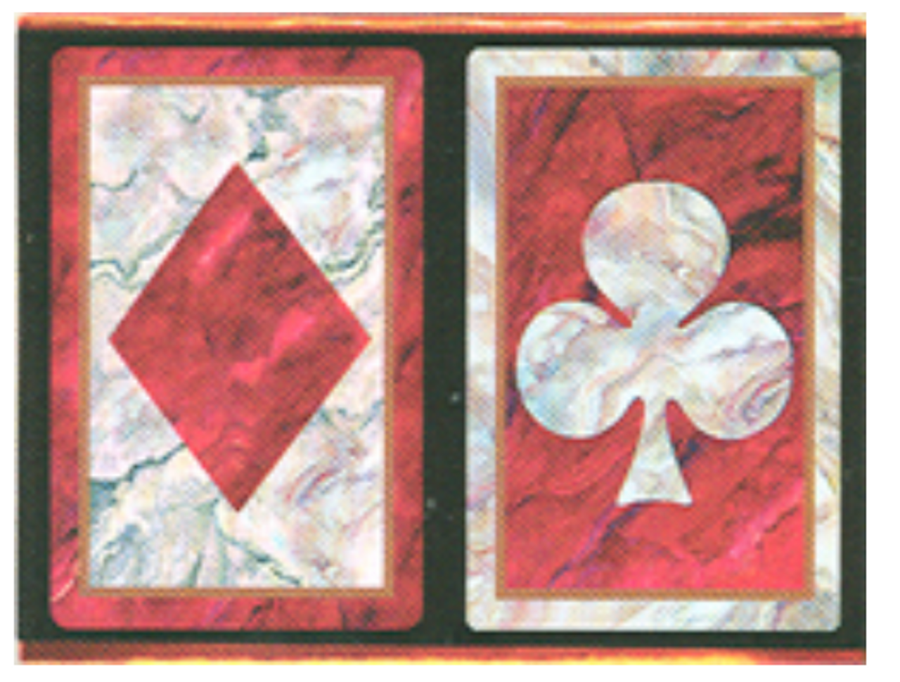 Congress Red Marble 2-Deck Set (Bridge Size, Traditional Index)