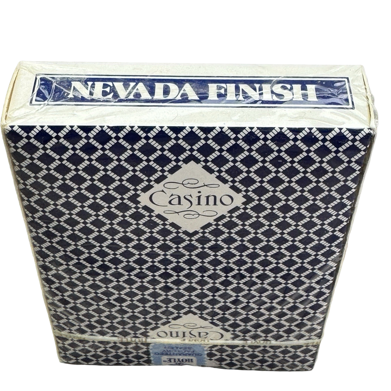 Casino deck of cards with 'Nevada Finish' branding on a white background