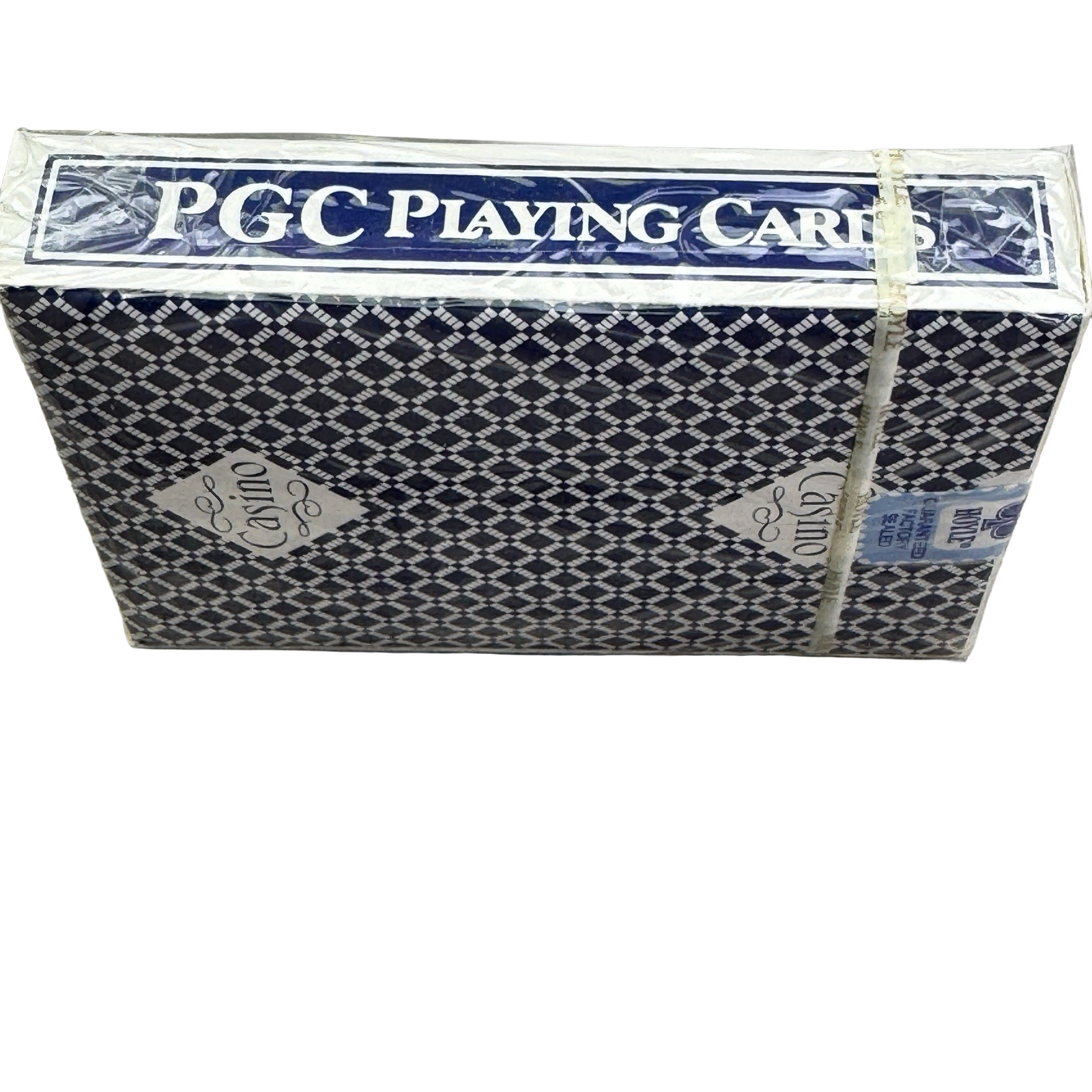 Box of PGC Playing Cards with blue and white design