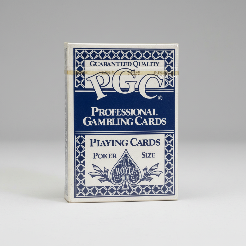 PGC Professional Gambling Cards packaging with blue and white design