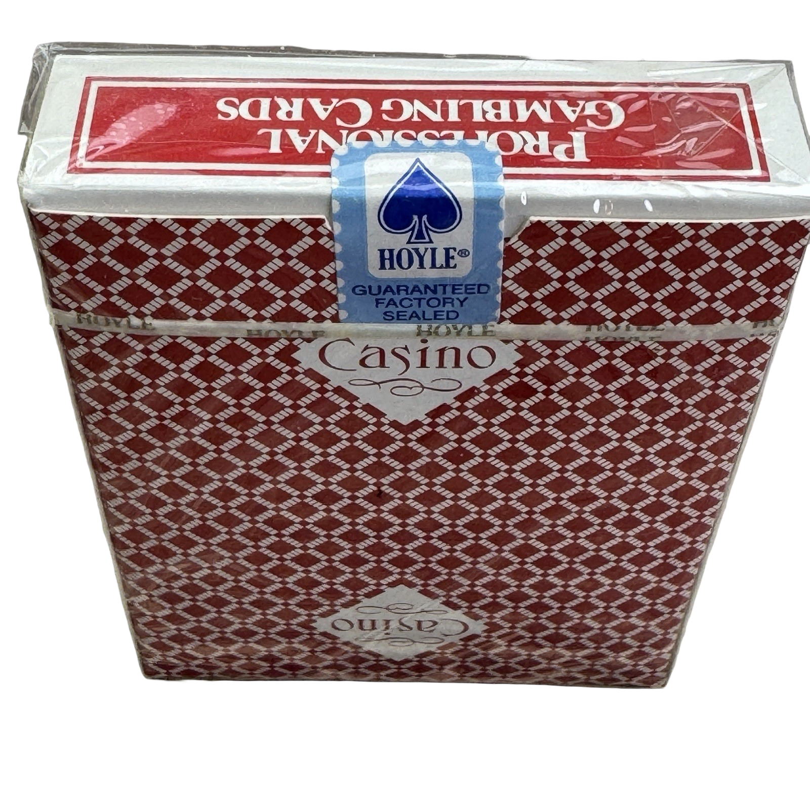 Pack of Hoyle Casino playing cards with red and white design