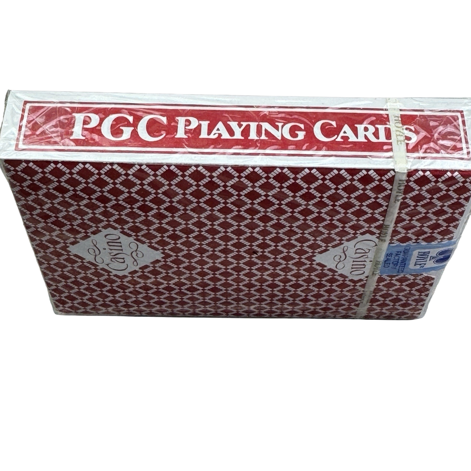 Box of PGC Playing Cards with red and white design