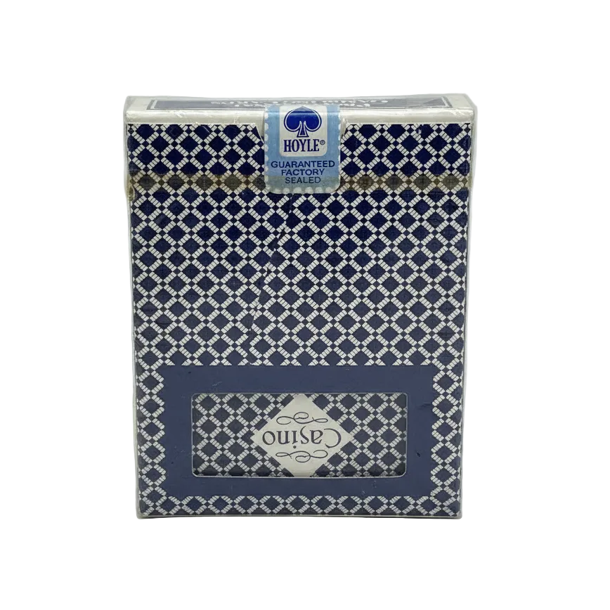 Pack of Hoyle PGC playing cards with a blue and white patterned box.