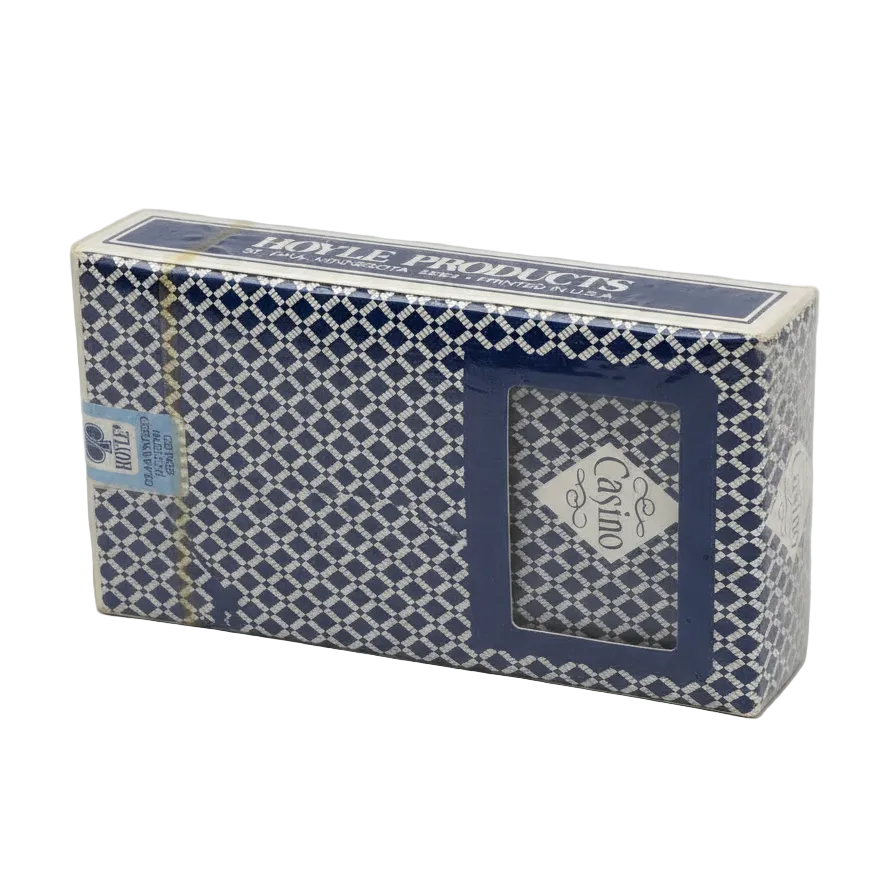 Box of Hoyle Products with blue and white design