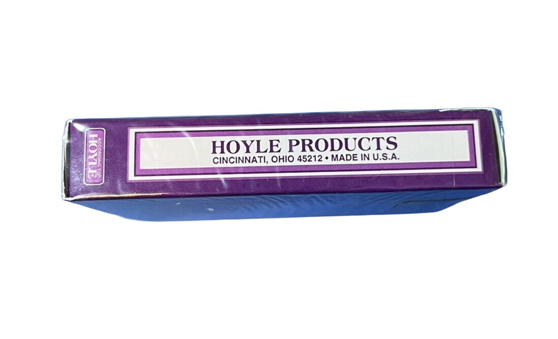 Purple box with 'Hoyle Products' branding on a white background
