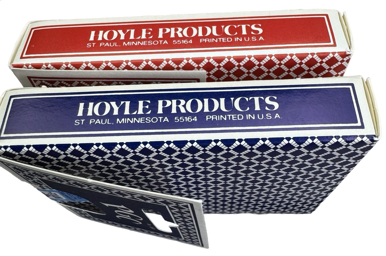 Two boxes of Hoyle Products on a white background