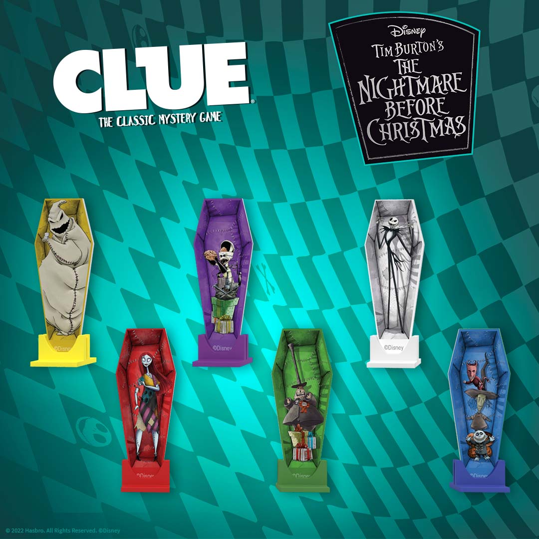 Clue: Tim Burton’s The Nightmare Before Christmas – game components