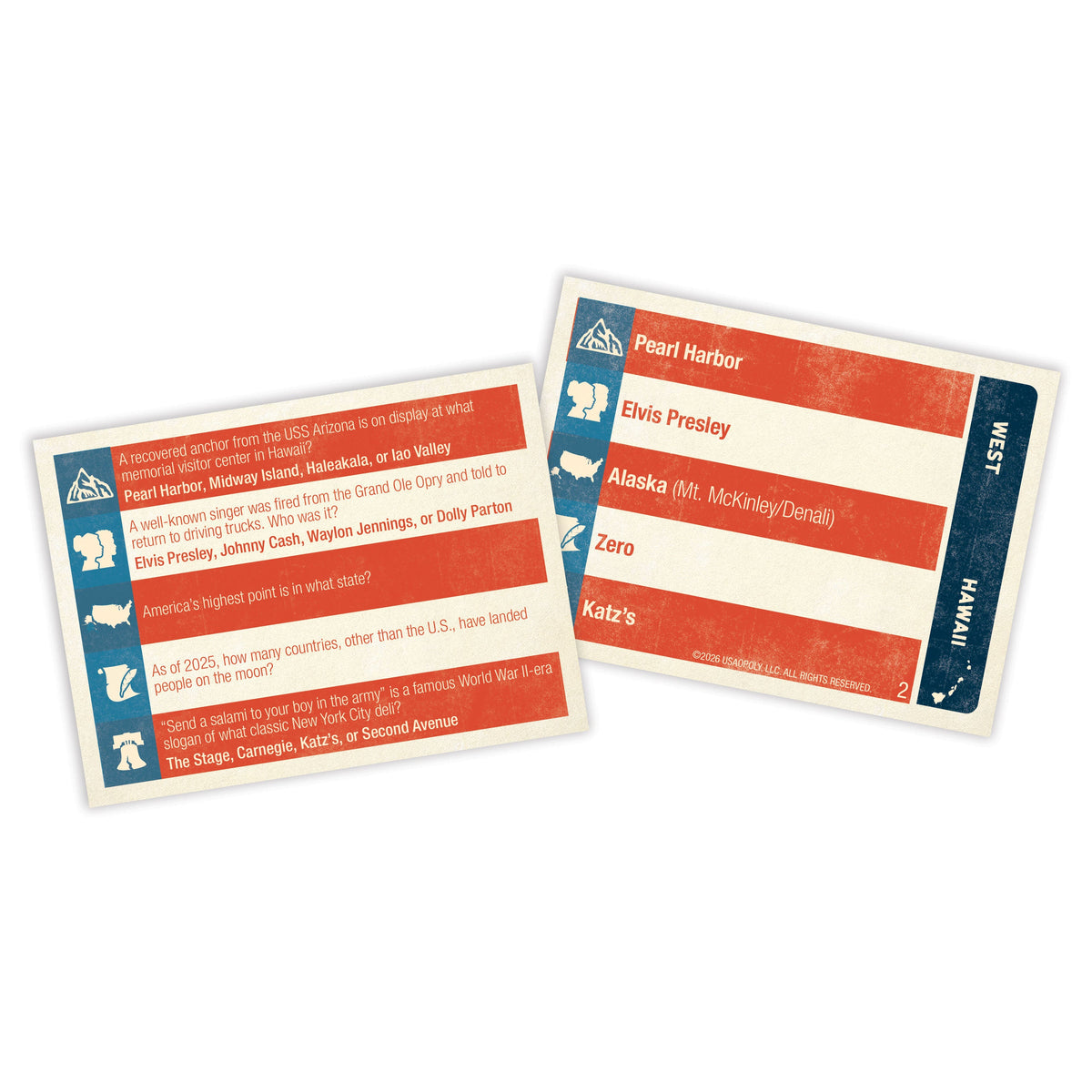 Spirit of America Trivia Game – additional product details