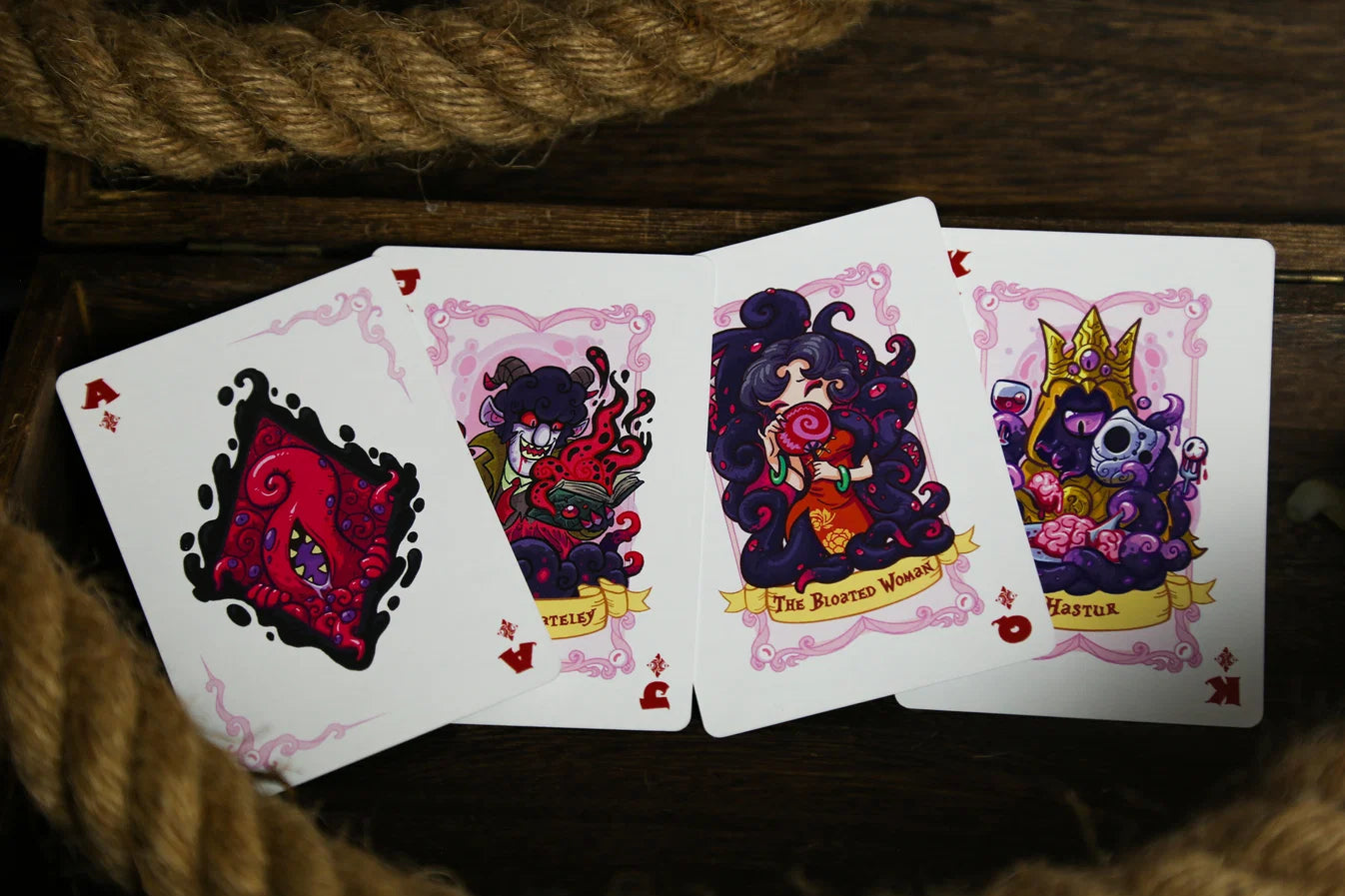 Custom Diamonds Ace Jack Queen and King from Arkham Archives Playing Cards