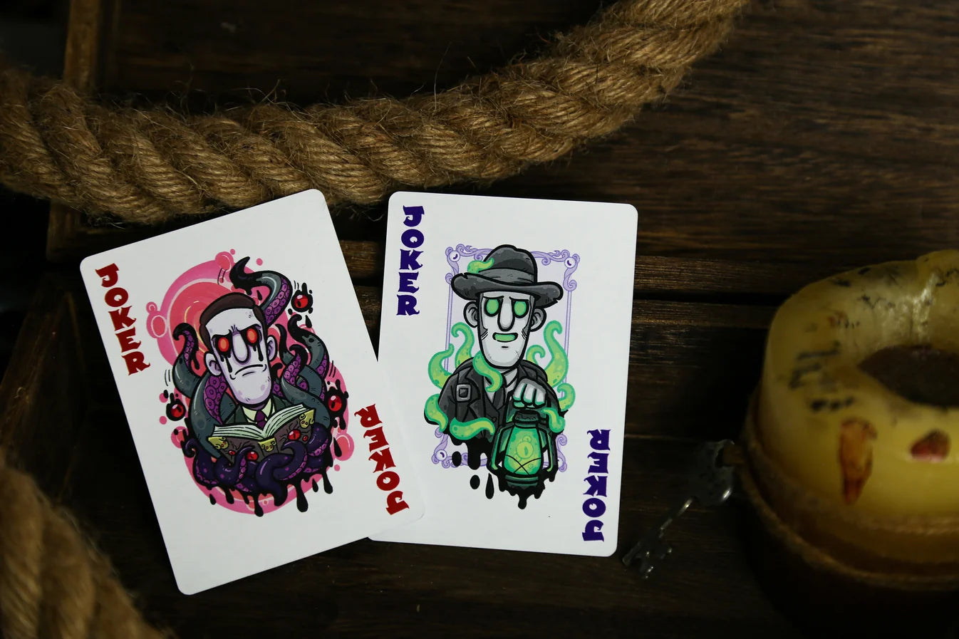 Custom Clubs court cards featuring Dark Young Yidhra and Azathoth artwork