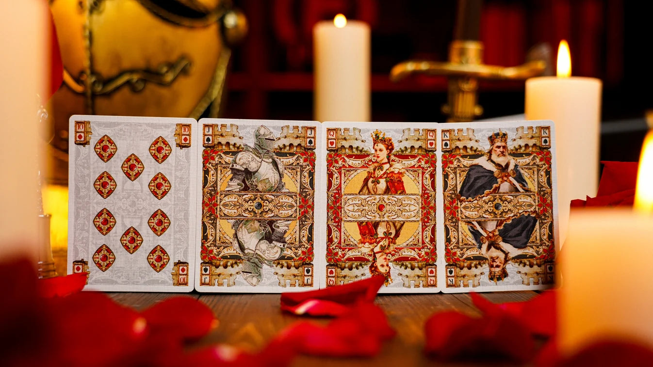 Fortress 10 Jack Queen and King cards with medieval royal artwork