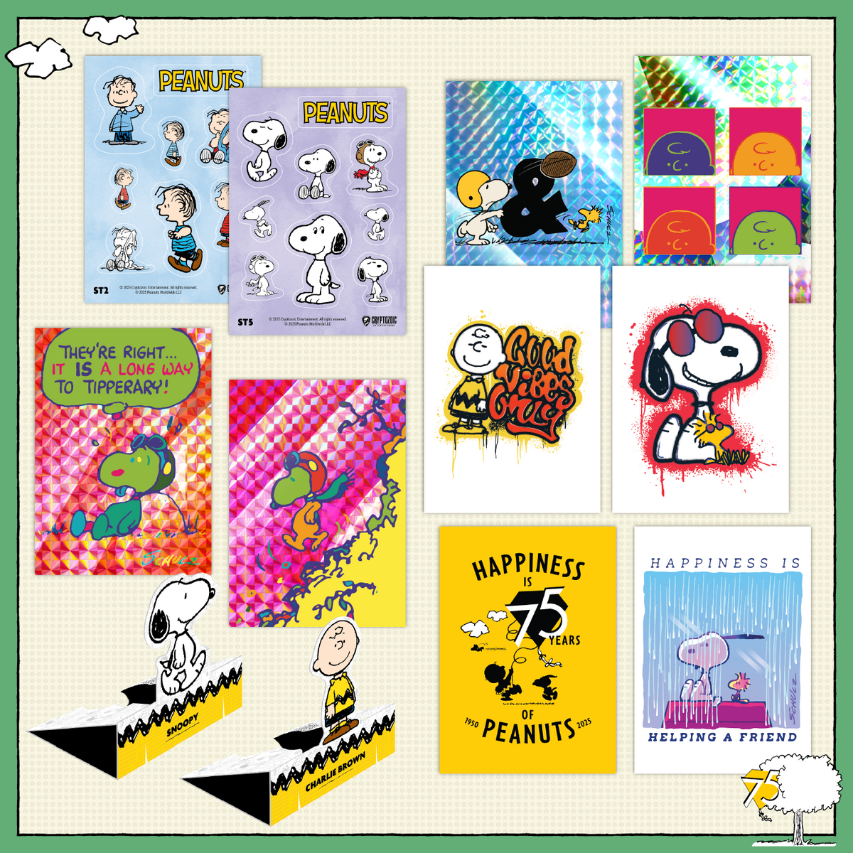 Peanuts Playpaks: 75 Years – Single 5-Card Pack